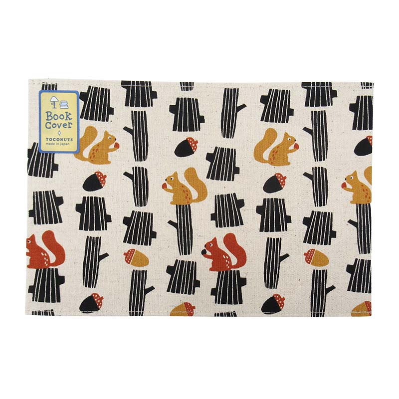 TOCONUTS ブックカバー アニマルズ  リスとどんぐり